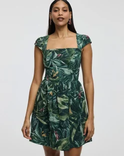 Cap-Sleeve Mini Dress with Square Neckline - Toni Fifi. x Reitmans