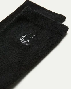 Cotton Crew Socks with Cat