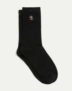 Cotton Crew Socks with Mushrooms