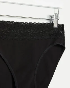 Cotton High Waist Panty with Lace