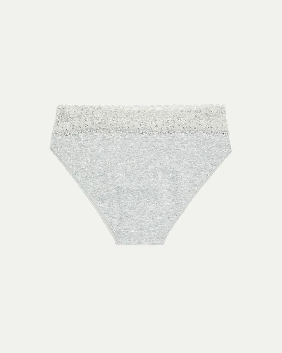 Cotton High Waist Panty with Lace