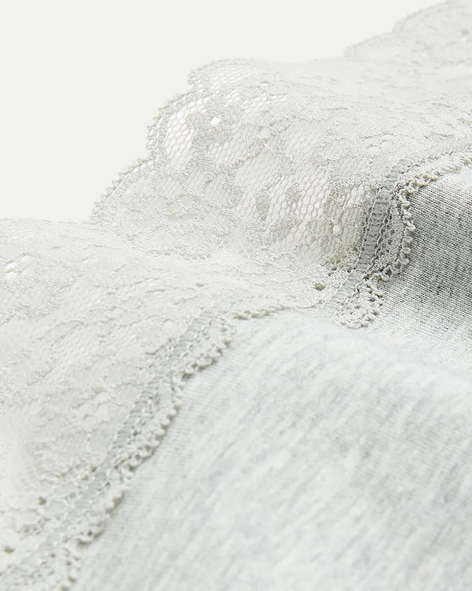 Cotton High Waist Panty with Lace