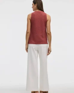 Crew-Neck Crochet Tank
