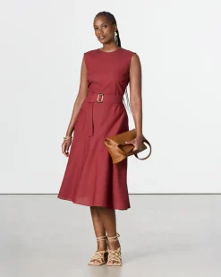 Crew-Neck Midi Dress
