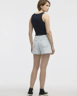 Crew-Neck Ribbed Tank
