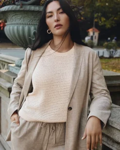 Crew-Neck Tank with Fancy Stitches