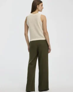 Crew-Neck Tank with Fancy Stitches