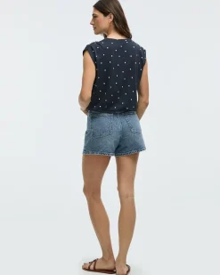 Crew-Neck T-Shirt with Bubble Hem