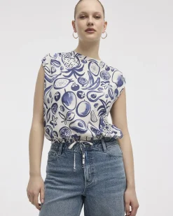 Crew-Neck T-Shirt with Bubble Hem