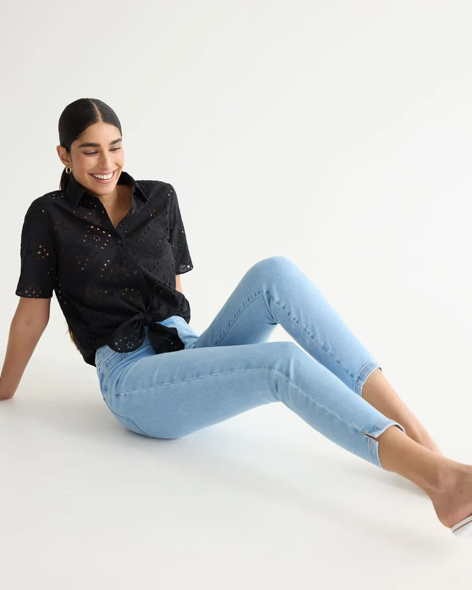 Cropped Denim Legging - R Essentials - Petite