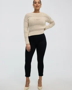 Cropped Denim Legging Pants - R Essentials