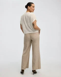 Cropped Short-Sleeve Crew-Neck Top