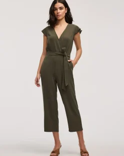 Cropped Straight-Leg Sleeveless Jumpsuit