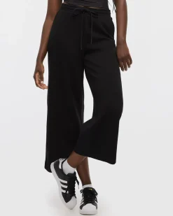 Cropped Wide-Leg Scuba Pants - Hyba