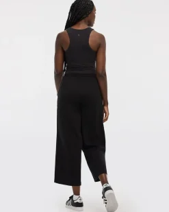 Cropped Wide-Leg Scuba Pants - Hyba