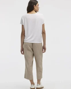 Dolman-Sleeve Boat-Neck T-Shirt