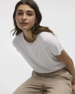 Dolman-Sleeve Boat-Neck T-Shirt