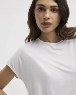 Dolman-Sleeve Boat-Neck T-Shirt