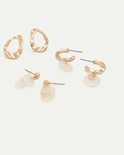 Earrings with Shells - 3 Pairs