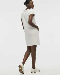 Extended-Sleeve Crew-Neck Dress with Pockets - Hyba