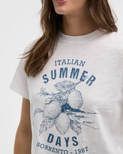 Extended-Sleeve Crew-Neck Graphic T-Shirt