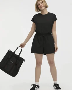 Extended-Sleeve Crew-Neck Romper - Hyba