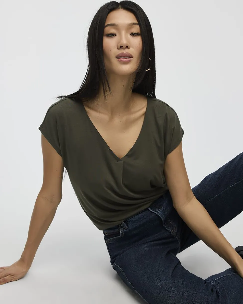 Extended-Sleeve V-Neck Tunic