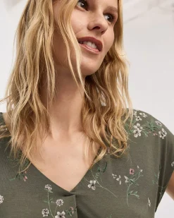 Extended-Sleeve V-Neck Tunic