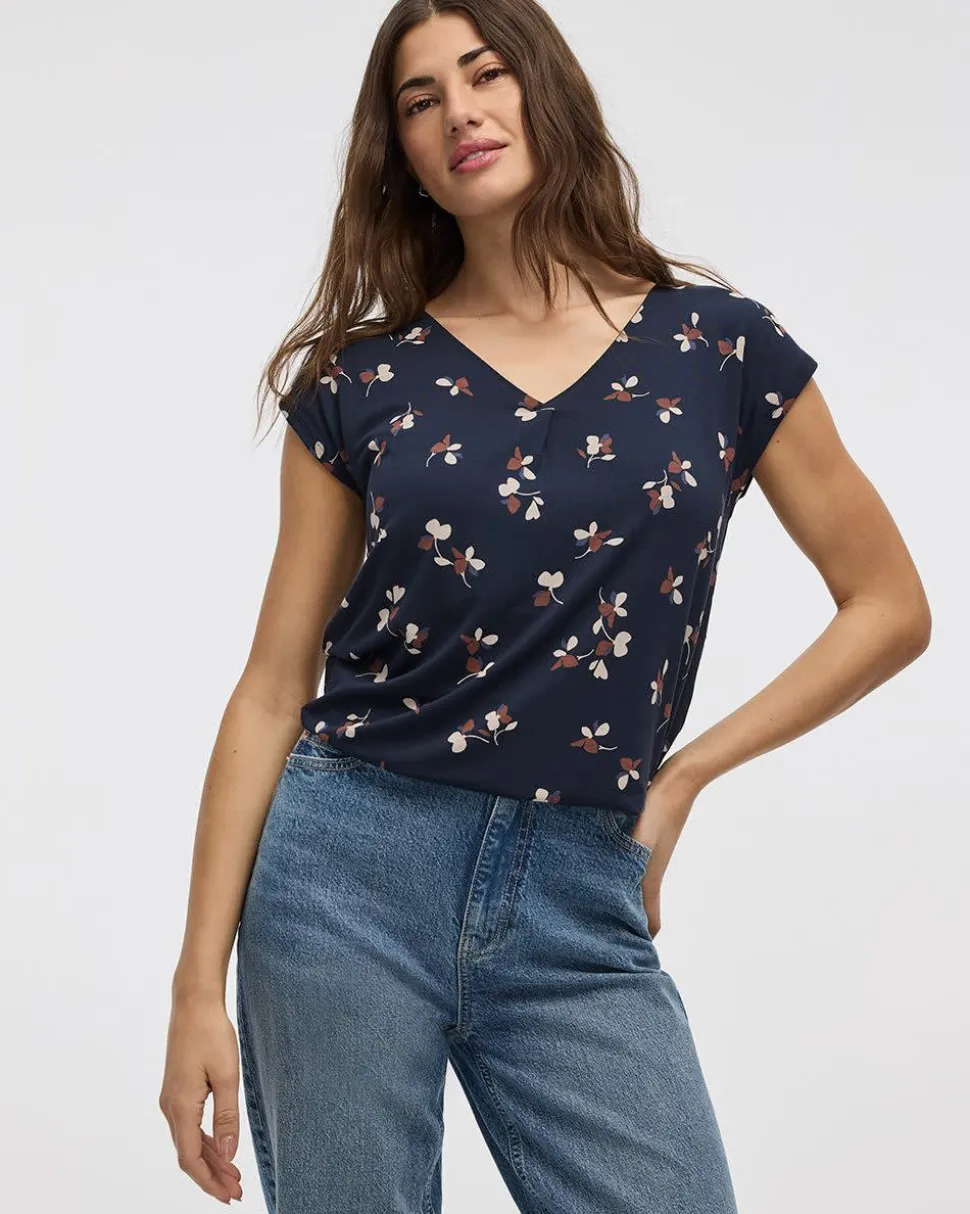 Extended-Sleeve V-Neck Tunic