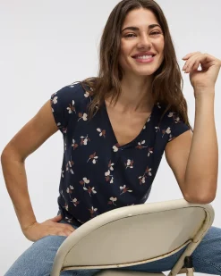 Extended-Sleeve V-Neck Tunic