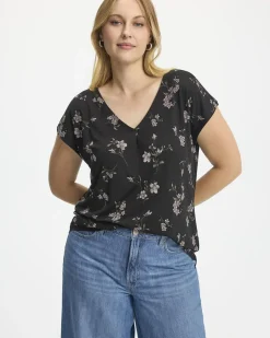 Extended-Sleeve V-Neck Tunic