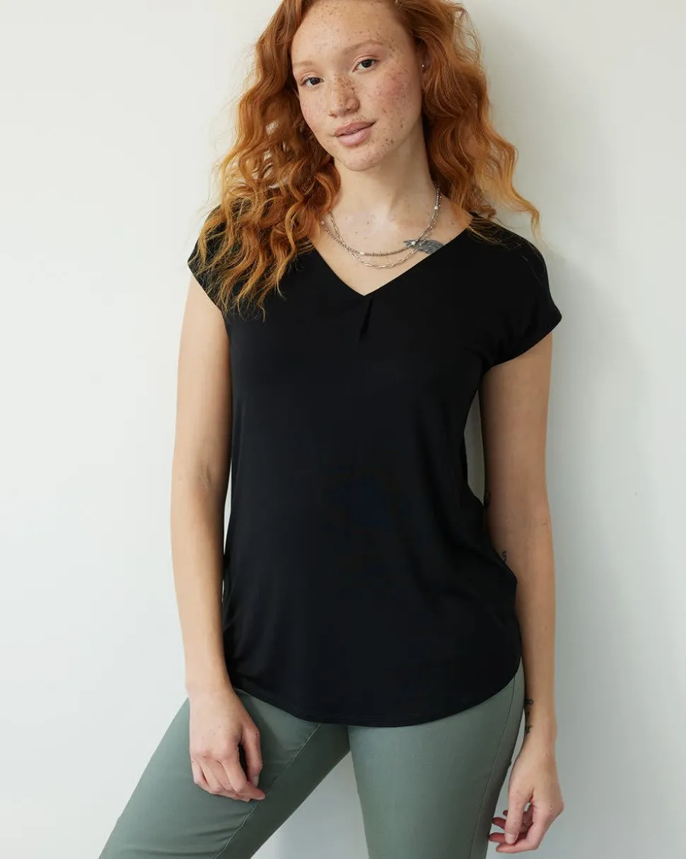 Extended-Sleeve V-Neck Tunic