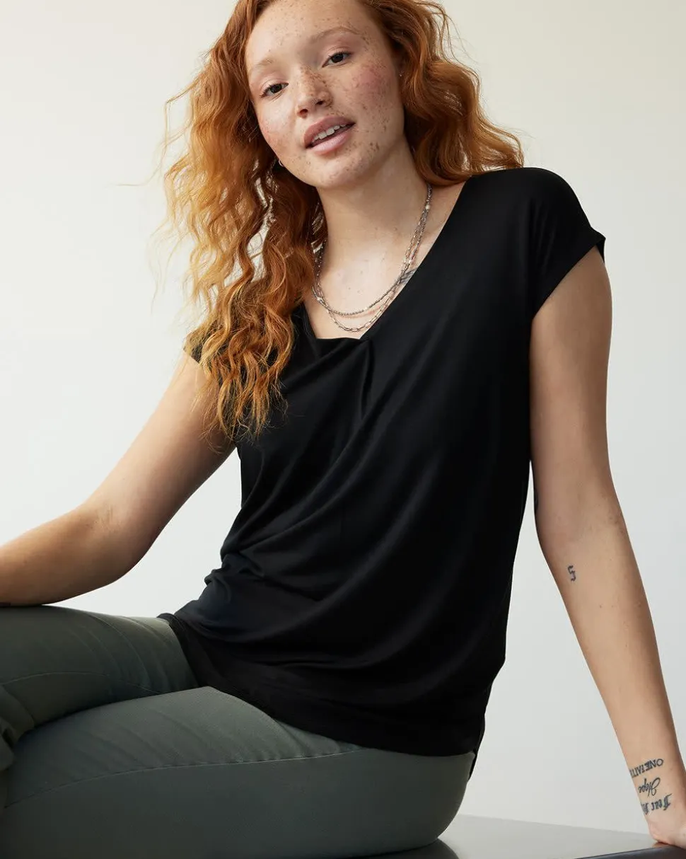Extended-Sleeve V-Neck Tunic