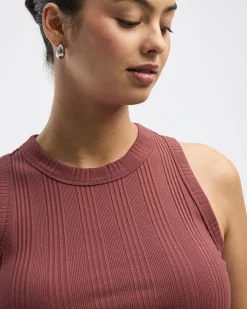Fitted Crew-Neck Ribbed Tank