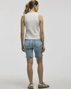 Fitted Crew-Neck Ribbed Tank