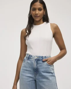 Fitted Crew-Neck Ribbed Tank