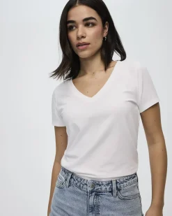Fitted V-Neck T-Shirt - R Essentials