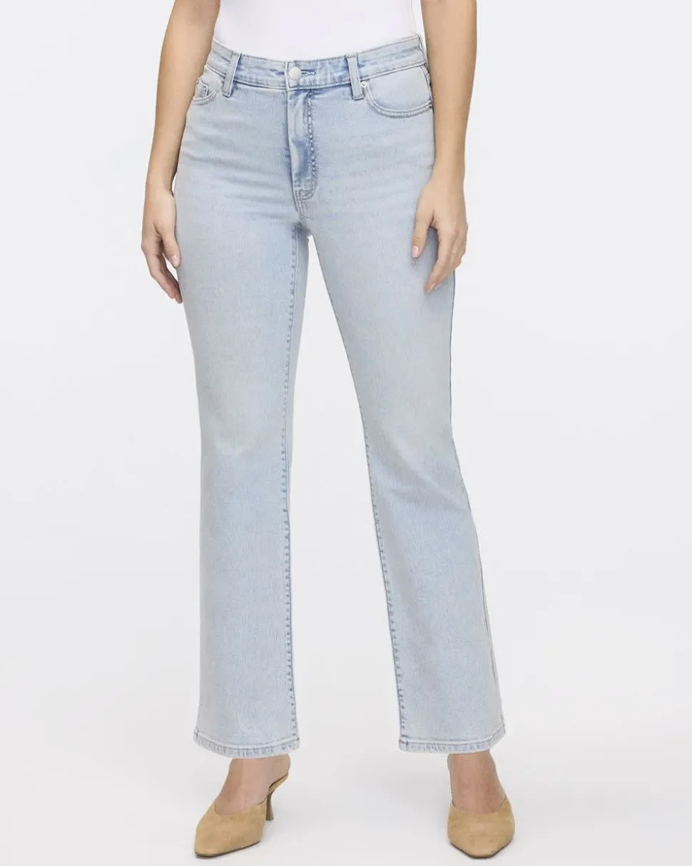 Flare-Leg Mid-Rise Ankle Jean - Petite
