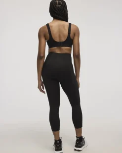 High-Rise Pulse Capri Legging with Ribbed Inserts - Hyba