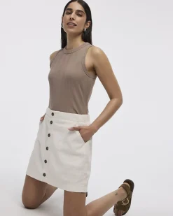Linen Blend Skort