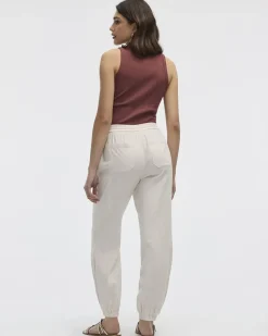 Linen-Blend Jogger Pant