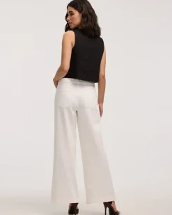 Linen-Blend Sleeveless Vest