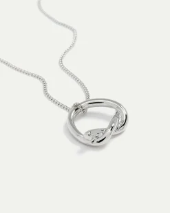 Long Necklace with Knot Pendant