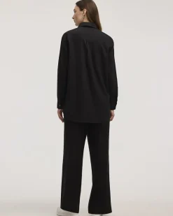 Long-Sleeve Linen Blend Shirt