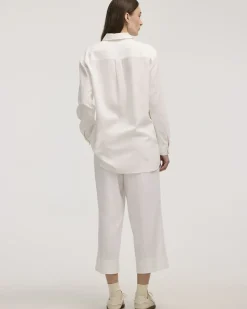 Long-Sleeve Linen Blend Shirt
