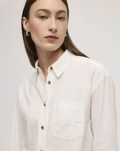 Long-Sleeve Linen Blend Shirt