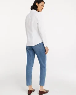 Long-Sleeve Poplin Blouse - R Essentials