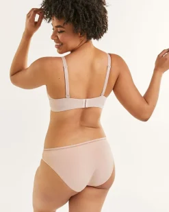 Microfiber Bikini Panty with Mesh
