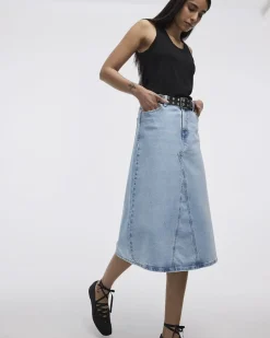 Midi Denim Skirt