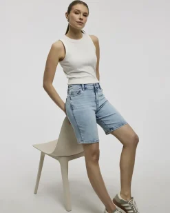 Mid-Rise Denim Bermuda